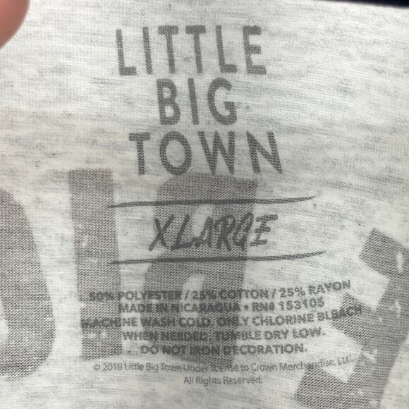 Little Big Town Gray The Breakers Tour Country Music Concert Band Raglan T Shirt - Picture 2 of 6